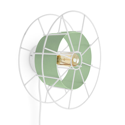 Duurzame upcycle Dutch stalen design SPOOL lamp gemaakt van gerecycle materialen - Tolhuijs