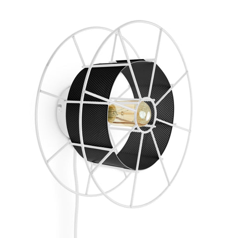 Duurzame upcycle Dutch stalen design SPOOL lamp gemaakt van gerecycle materialen - Tolhuijs