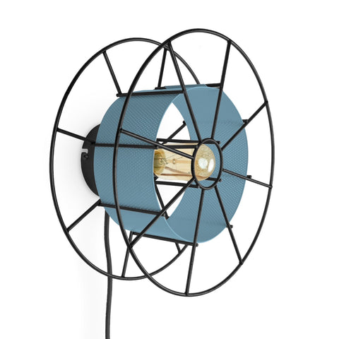 Duurzame upcycle Dutch stalen design SPOOL lamp gemaakt van gerecycle materialen - Tolhuijs