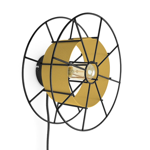 Duurzame upcycle Dutch stalen design SPOOL lamp gemaakt van gerecycle materialen - Tolhuijs