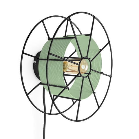 Duurzame upcycle Dutch stalen design SPOOL lamp gemaakt van gerecycle materialen - Tolhuijs