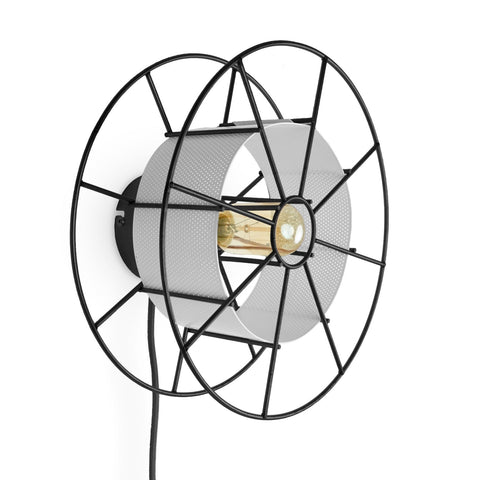 Duurzame upcycle Dutch stalen design SPOOL lamp gemaakt van gerecycle materialen - Tolhuijs