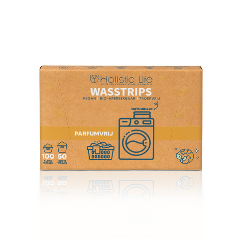 Geurloze milieuvriendelijk wasstrips wasmiddeldoekjes duurzaam.