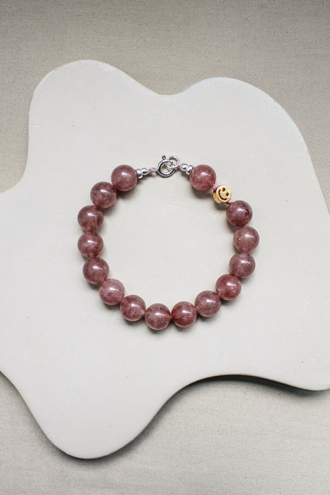 Aardbeienkwarts armband 'Josie'