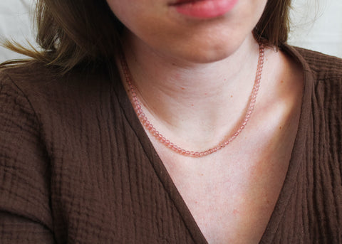 Aardbeienkwarts ketting 'Flore'