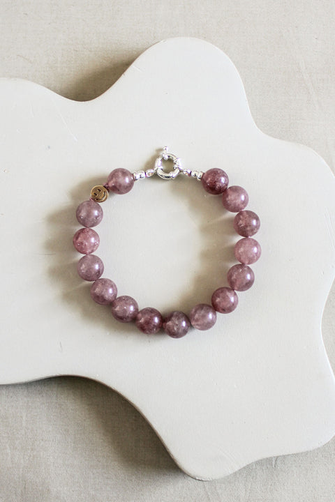 'Julie' Strawberry Quartz Bracelet