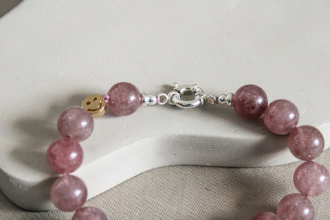 'Julie' Strawberry Quartz Bracelet