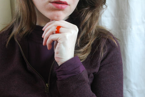 'Bodil' Agaat Ring (US 8.5, 18.6mm)
