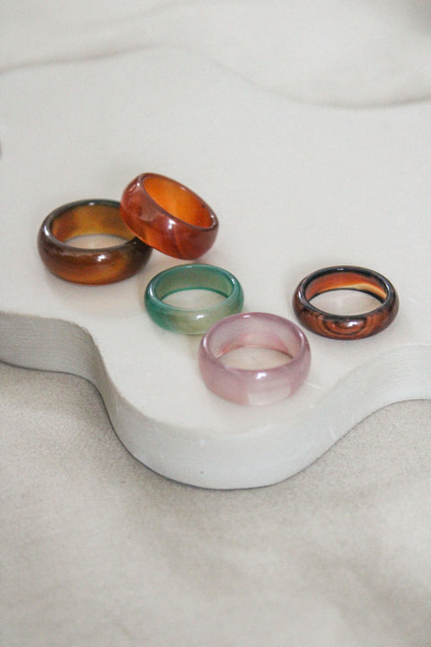 'Stella' Agaat Ring (US 8, 18.2mm)