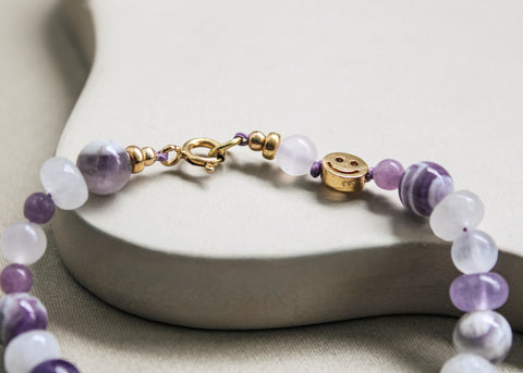 Edelsteen armband 'Lotus'