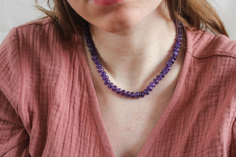 'Cleo' Amethist Ketting
