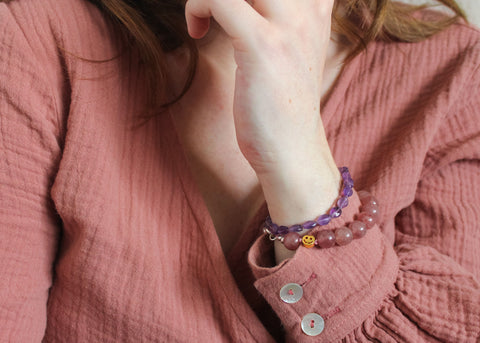 Aardbeienkwarts armband 'Josie'