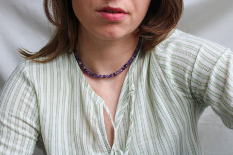 'Mabel' Amethist Ketting