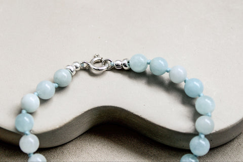 Aquamarijn armband 'Inès'