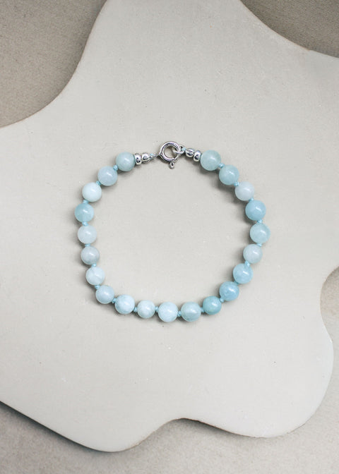 Aquamarijn armband 'Inès'