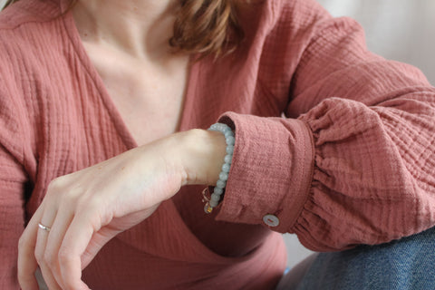 'Mabel' Aquamarijn Armband