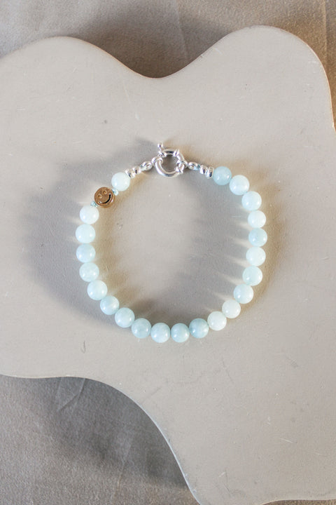 'Mabel' Aquamarijn Armband