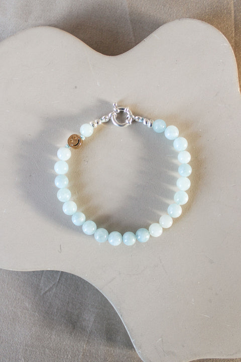 'Mabel' Aquamarijn Armband