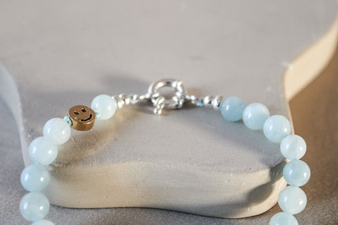 'Mabel' Aquamarijn Armband