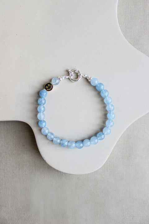 'Mabel' Aquamarijn Armband