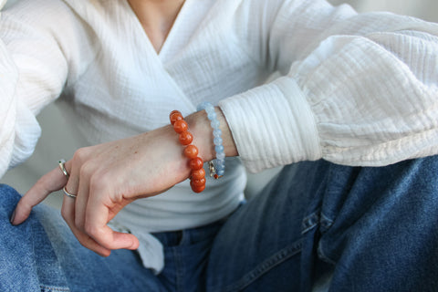 'Mabel' Aquamarijn Armband