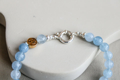 'Mabel' Aquamarijn Armband