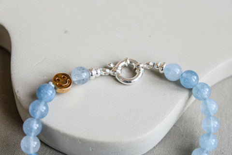 'Mabel' Aquamarijn Armband