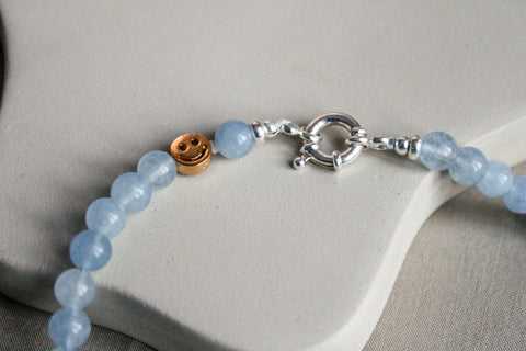 'Mabel' Aquamarijn Ketting