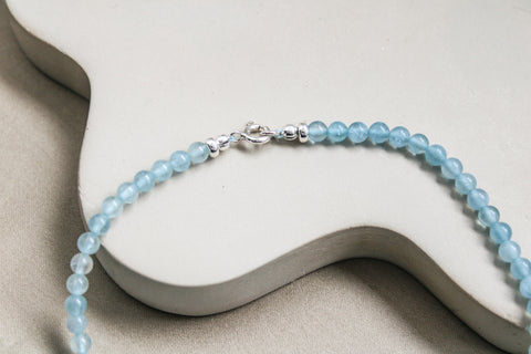 Aquamarijn ketting 'Flore'