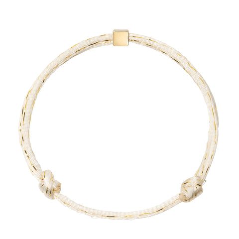 Solid as a Block armband goud ~ roomwit & goud