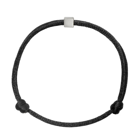 Solid as a Block armband zilver ~ zwart