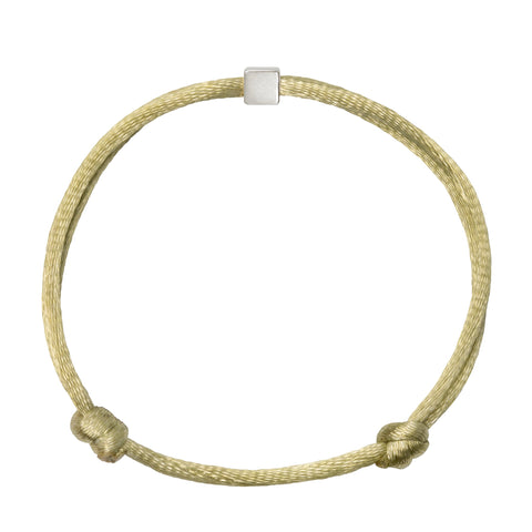 Solid as a Block armband zilver ~ lime