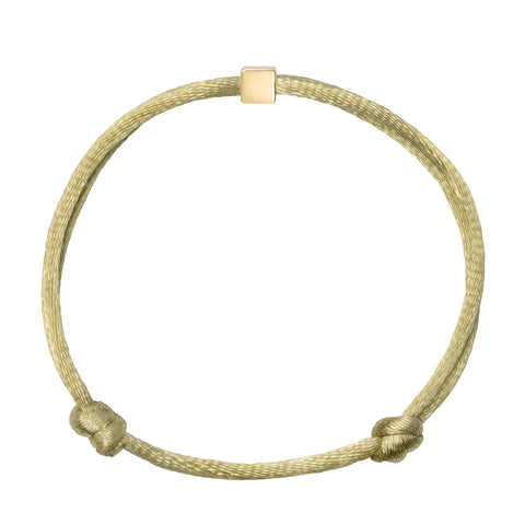 Solid as a Block armband goud ~ lime