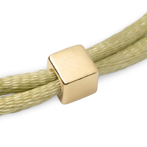 Solid as a Block armband goud ~ lime