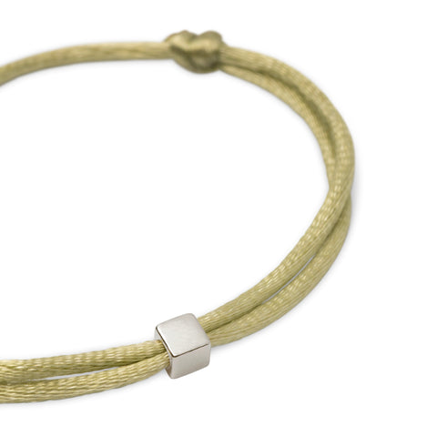 Solid as a Block armband zilver ~ lime
