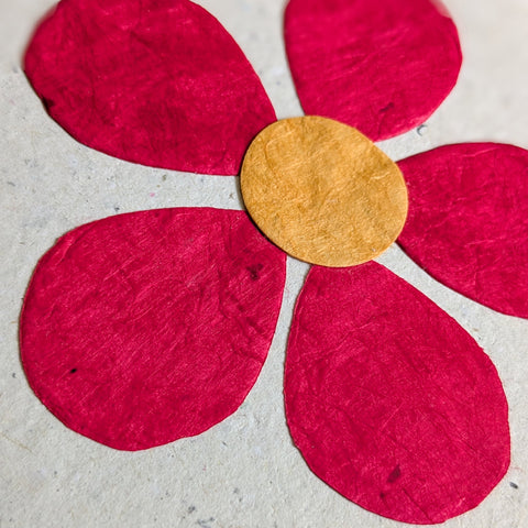 Handmade Recycled Paper Greeting Cards – Pack of 5