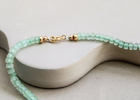 Aventurijn ketting 'Reggie'