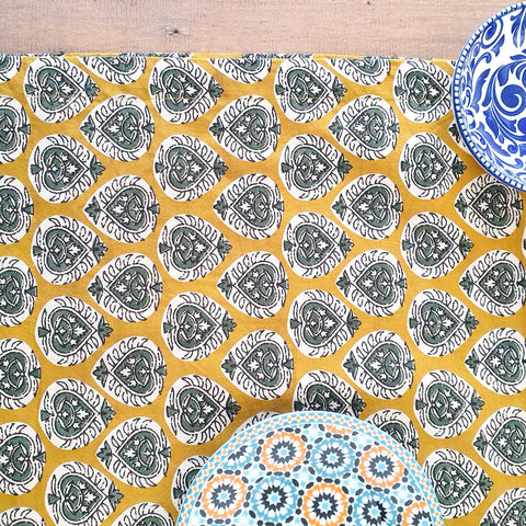 Bagru block - printed placemats set of 2, handmade table mats - Shakti.ism | शक्तिवाद