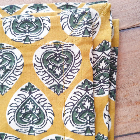 Bagru block - printed placemats set of 2, handmade table mats - Shakti.ism | शक्तिवाद