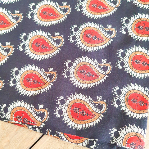 Bagru paisley block - printed placemats set of 2, handmade table mats - Shakti.ism | शक्तिवाद