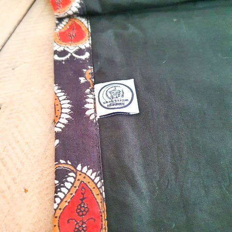 Bagru paisley block - printed placemats set of 2, handmade table mats - Shakti.ism | शक्तिवाद