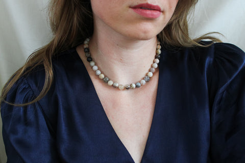 'Ella' Bamboe Agaat Ketting