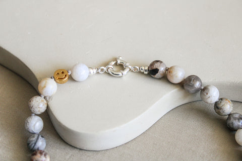 'Ella' Bamboe Agaat Ketting