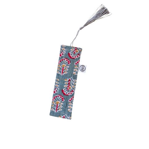 Handmade Block Printed Fabric Bookmarks with Tassel, Ethically Handmade in India