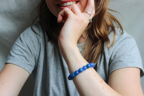 'Julie' Blue Agate Bracelet