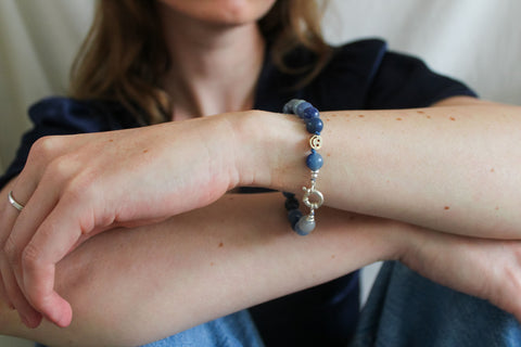 'Celia' Blauwe Aventurijn Armband