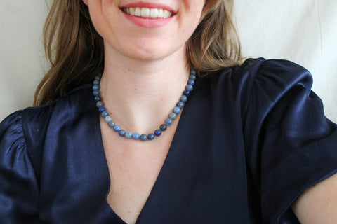 'Ella' Blauwe Aventurijn Ketting