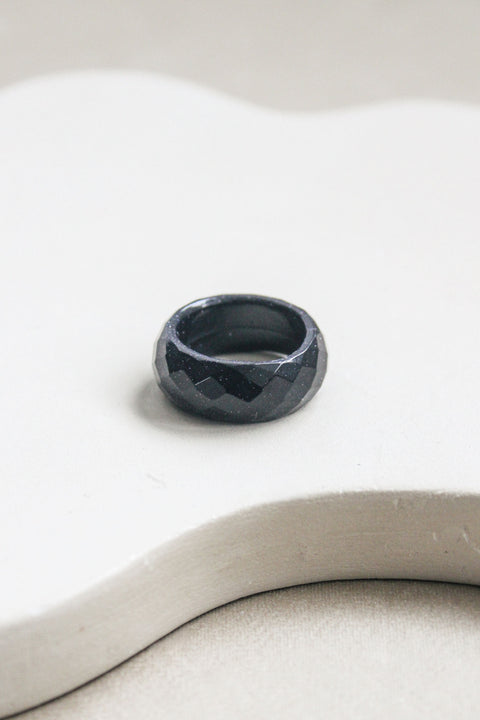'Nadine' Blauwe Goudsteen Ring (US 7, 17.3mm)