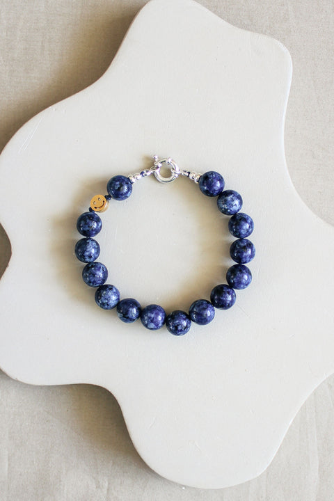 'Julie' Blauwe Jaspis Armband