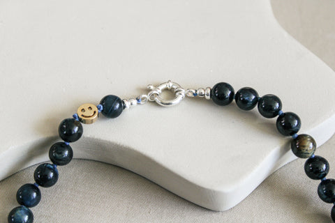 'Zephyr' Blauwe Obsidiaan Ketting